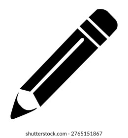 Simple pencil writing icon solid style