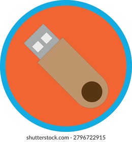 Simple Pendrive Vector Icon design 