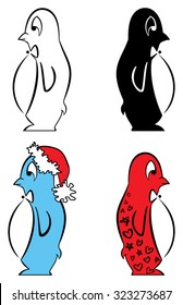 Simple penguin holiday collection