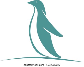 simple penguin logo. cute penguin logo