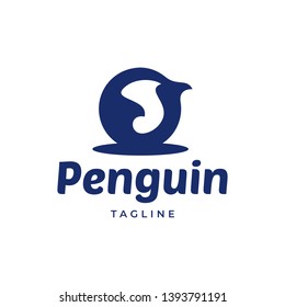 Simple Penguin Logo Design Template