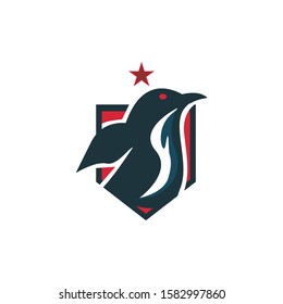 Simple penguin logo and icon 