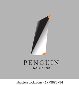 Simple Penguin Square Logo with unique style look modern, suitable for any business.