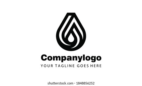 Simple Penrose Drop Logo Design 