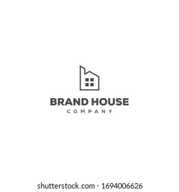 Simple Pentagon House / Home Logo Forming a Modern Letter B letter Vector Icon Images