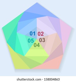 Simple pentagon icon with soft color for your infographics