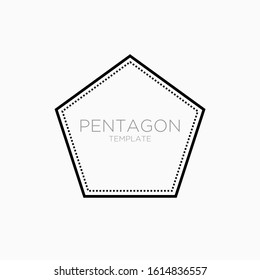 simple pentagon vector design template . pentagon logo template . blank pentagon badge . blank pentagon vector . craft logo design template