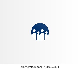 Simple people grup logo design icon