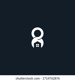 SIMPLE PEOPLE AND HOME VECTOR LOGO