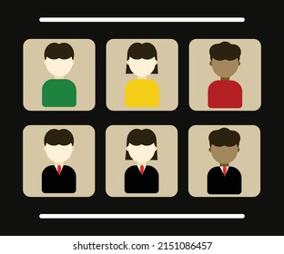 simple people icon flat design avatar illustration
