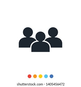 Simple people icon,Icon of grouping of people. 