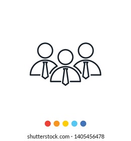 Simple people icon,Icon of grouping of people. 