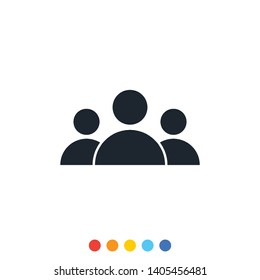 Simple people icon,Icon of grouping of people. 