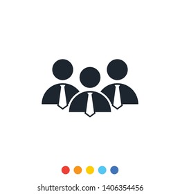Simple people icon,Icon of grouping of people. 