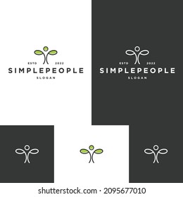 Simple People logo icon design template