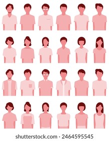 Simple people male and female variation set