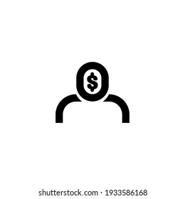 Simple People Money Icon Vector Illustration Design. With Thin Style Icon.