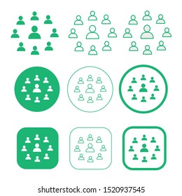 Simple people network icon sign design