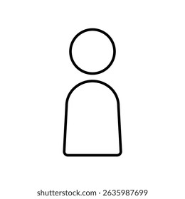Ilustração simples de ícone de vetor de pessoas. Cor preta.