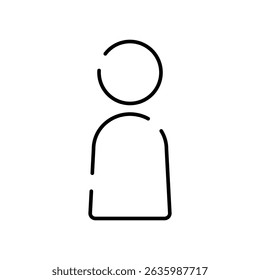 Ilustración de ícono de Vector de personas simples. Color negro.