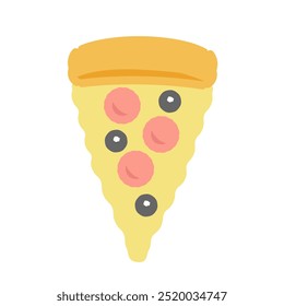 Simple pepperoni pizza illustration material