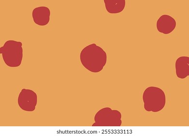 Padrão de pizza Pepperoni simples para uso em segundo plano. Padrão de embalagem de pizza. Resumo que consiste em Polka dot pepperoni pizza.