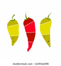 Simple peppers illustration