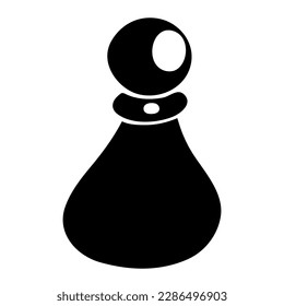 simple perfume bottle in black color