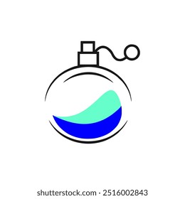 Un icono de perfume simple que se puede utilizar como un material de logotipo de la tienda de perfumes