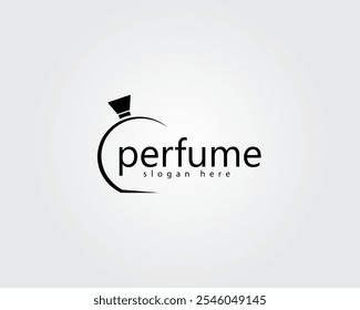 simple perfume logo design vector