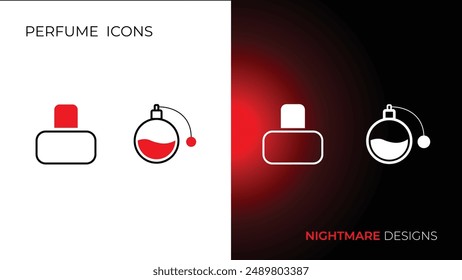 SImple perfume Vector icons set