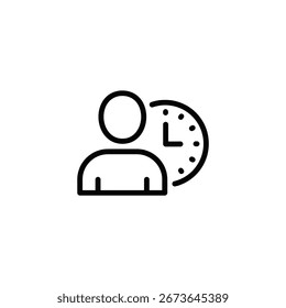 Uma Pessoa Simples Com Relógio. Ele Pode Ser Usado Para Representar Hora, Prazo, Cronograma, Timer, Alarme, Compromisso, Calendário, Contador, Usuário, Perfil E Muito Mais.