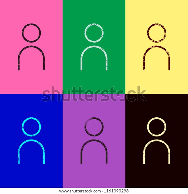 Simple Person Icon Linear Symbol Thin Stock Vector Royalty