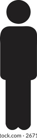 Simple person icon representing concepts like human, user, or individual, ready for design.