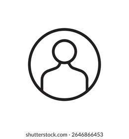 Simple Person Icon for User Interface Design