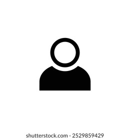 Einfaches Umrisssymbol für Benutzer, Profil und Identität - perfekt für Social Media- und UI-Designs