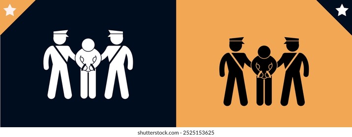 Una simple persona pose ilustración "Arrestado"