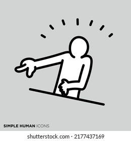 A simple person pose illustration "Laughing person"