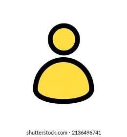 Simple person vector illustration icon