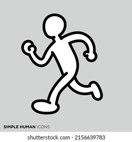 A simple person's pose series "Run"