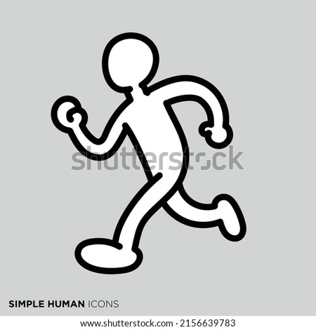 A simple person's pose series "Run"