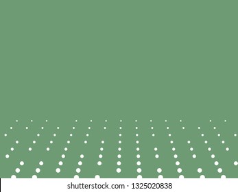Simple Perspective dots or circles background, Abstract retro 80s and mix pastel style, isolated on color background, vector illustration.