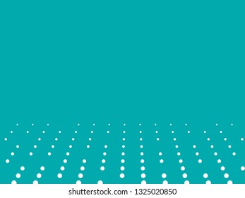 Simple Perspective dots or circles background, Abstract retro 80s and mix pastel style, isolated on color background, vector illustration.