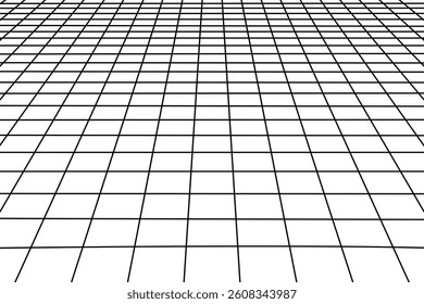 Simple perspective grid line, vector illustration 
