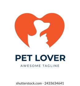 Simple Pet lover logo design