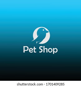 Simple pet shop concept logo icon vector design