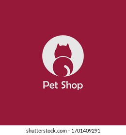 Simple pet shop concept logo icon vector design