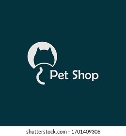 Simple pet shop concept logo icon vector design
