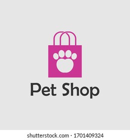 Simple pet shop concept logo icon vector design