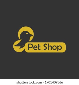Simple pet shop concept logo icon vector design